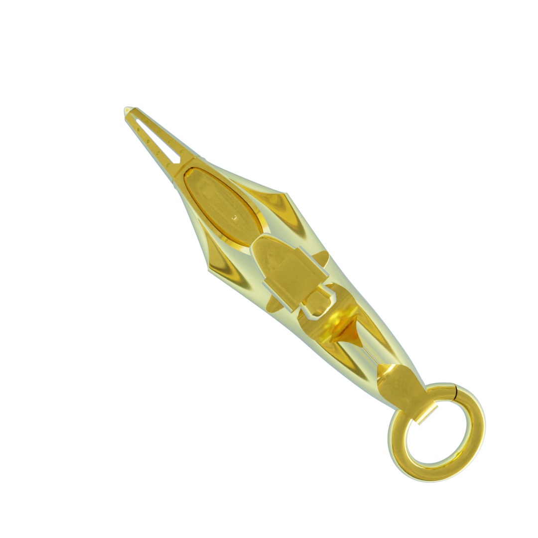 Sukhoi Su-35S Fighter jet gold pendant 3D print models 3D print model_5