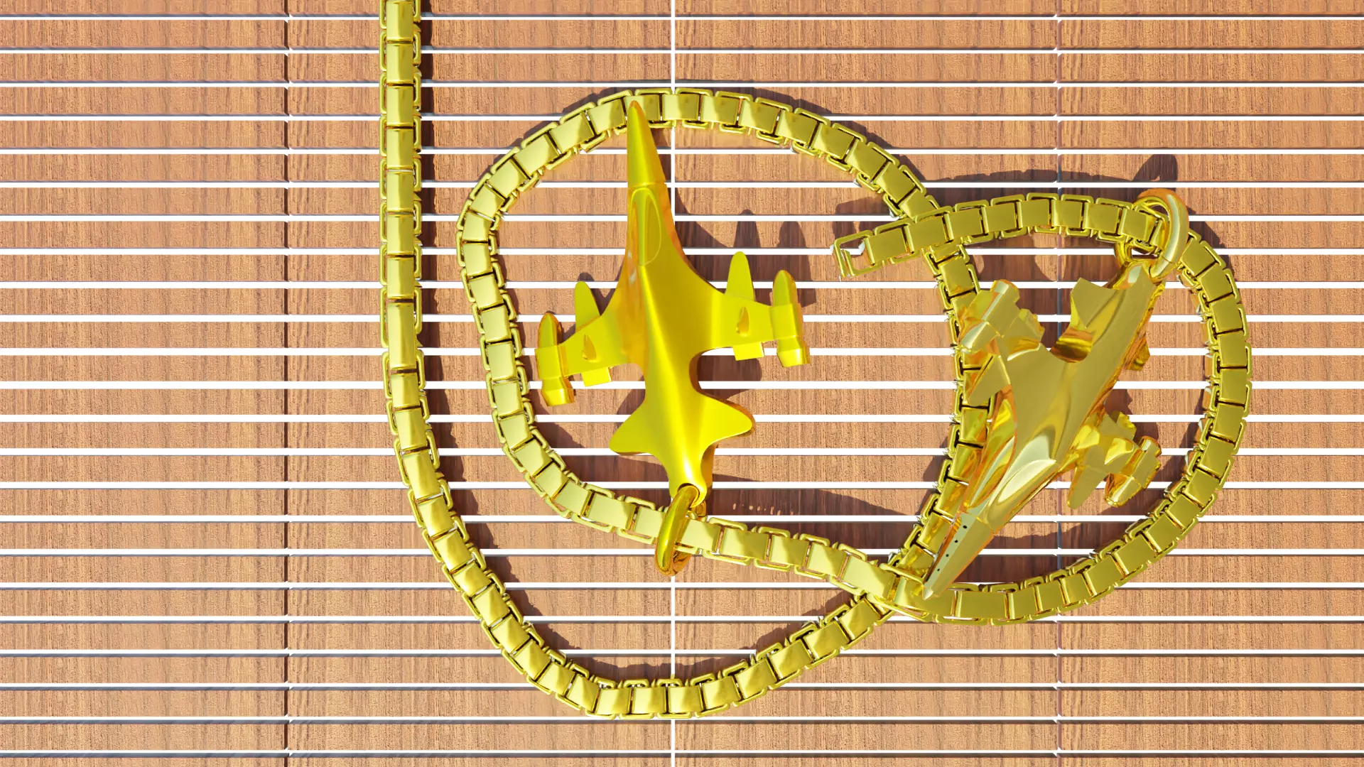 Sukhoi Su-35S Fighter jet gold pendant 3D print models 3D print model_0