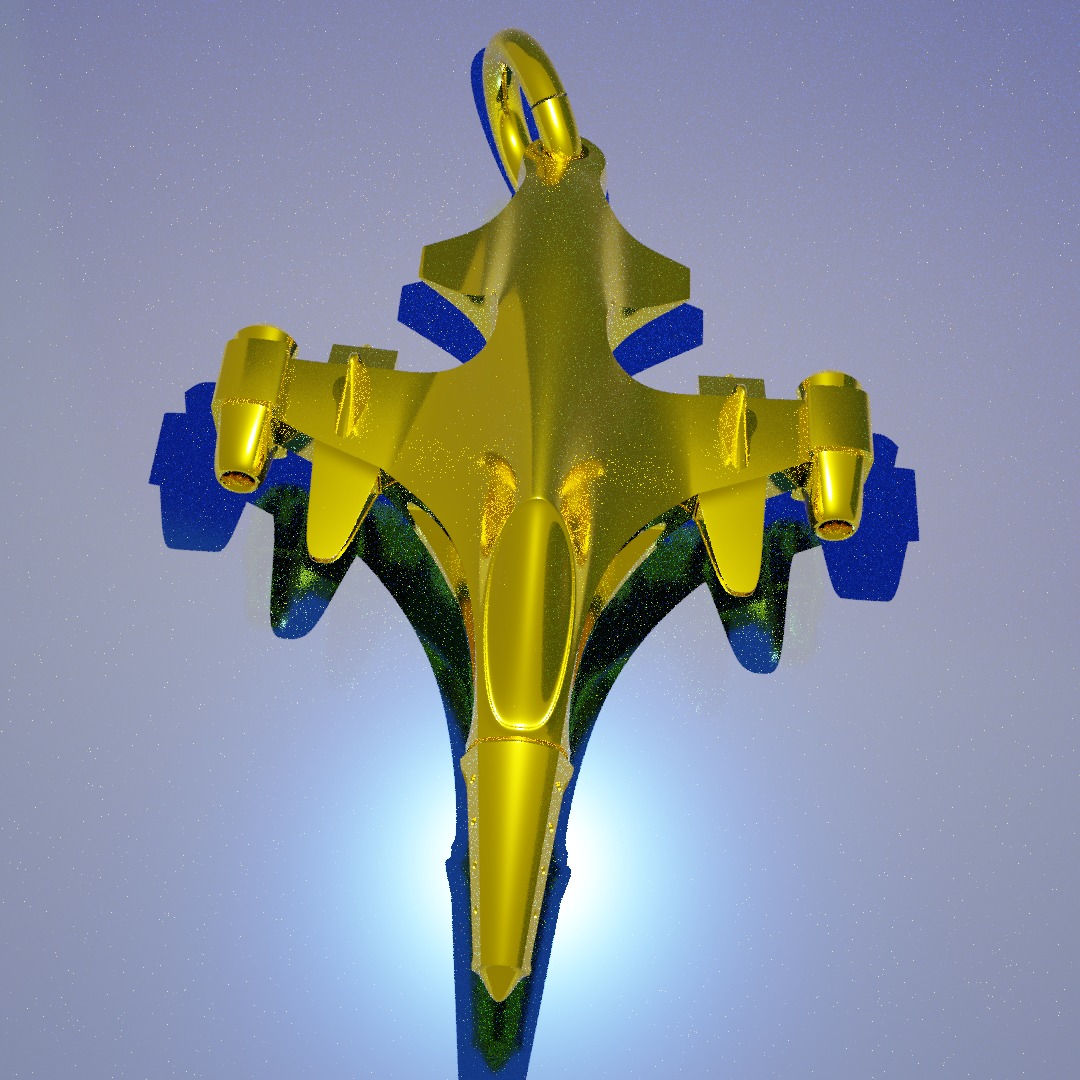 Sukhoi Su-35S Fighter jet gold pendant 3D print models 3D print model_12