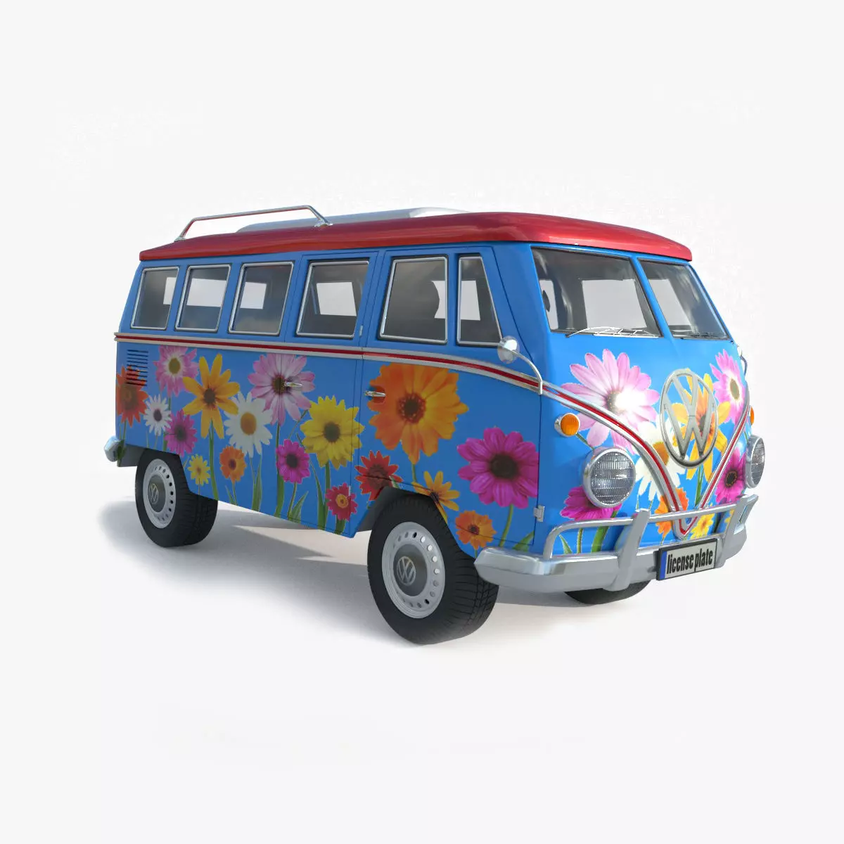 Volkswagen 1974 T1 Transporter 3D model
