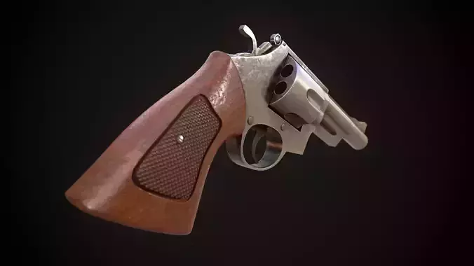 Revolver Game Ready Asset