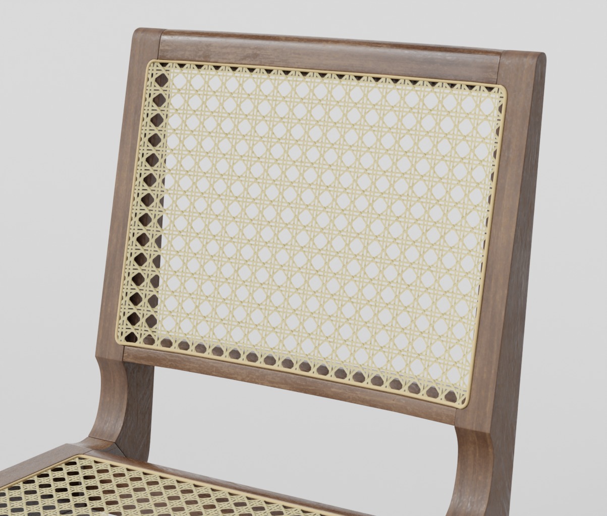 Atticus cane chair- AR-VR 3D model_3