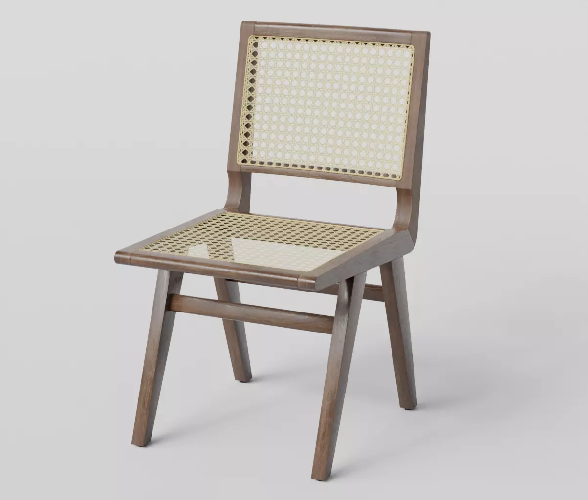 Atticus cane chair- AR-VR 3D model_0