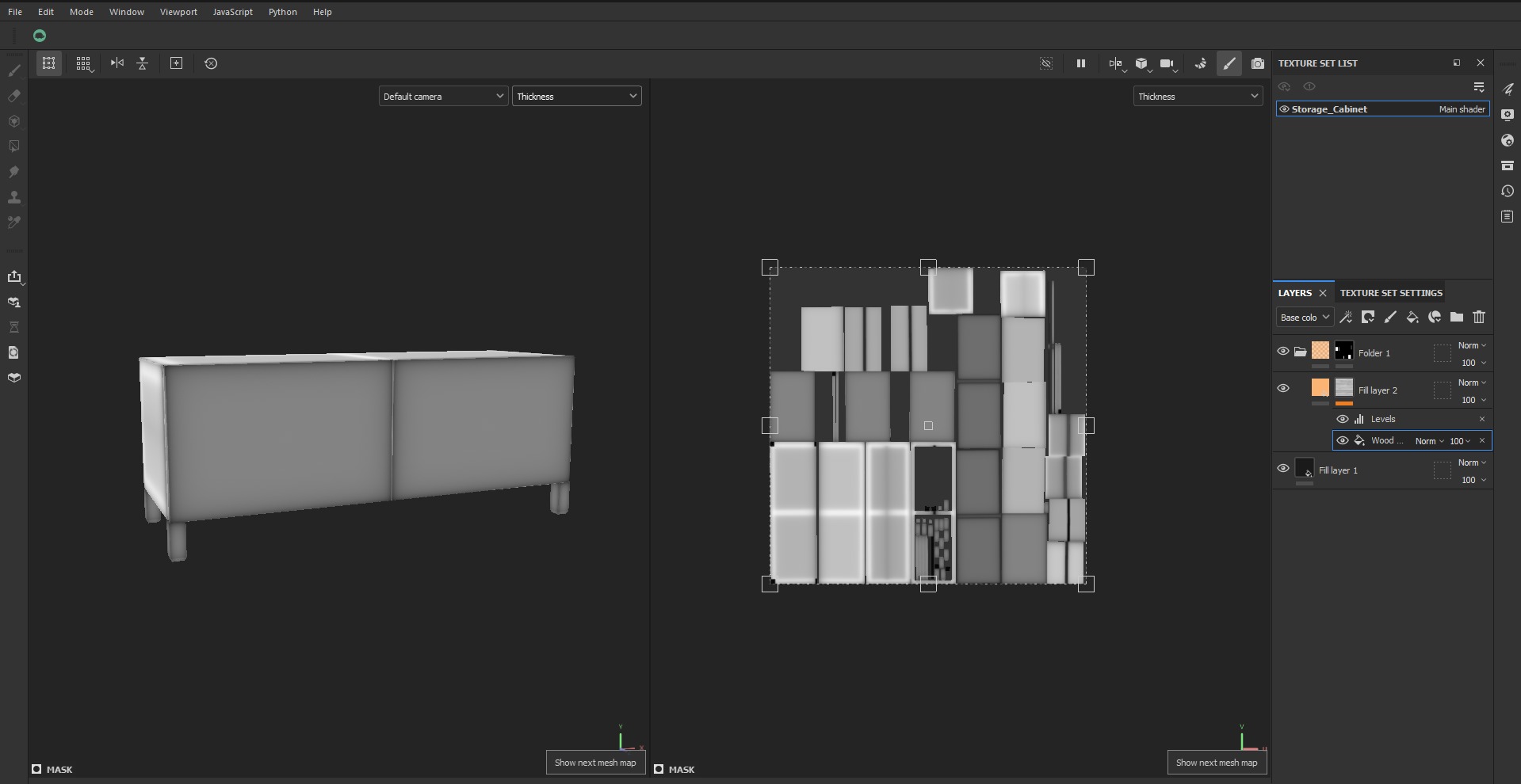 Storage TV Stand Cabinet Low-poly 3D model_26