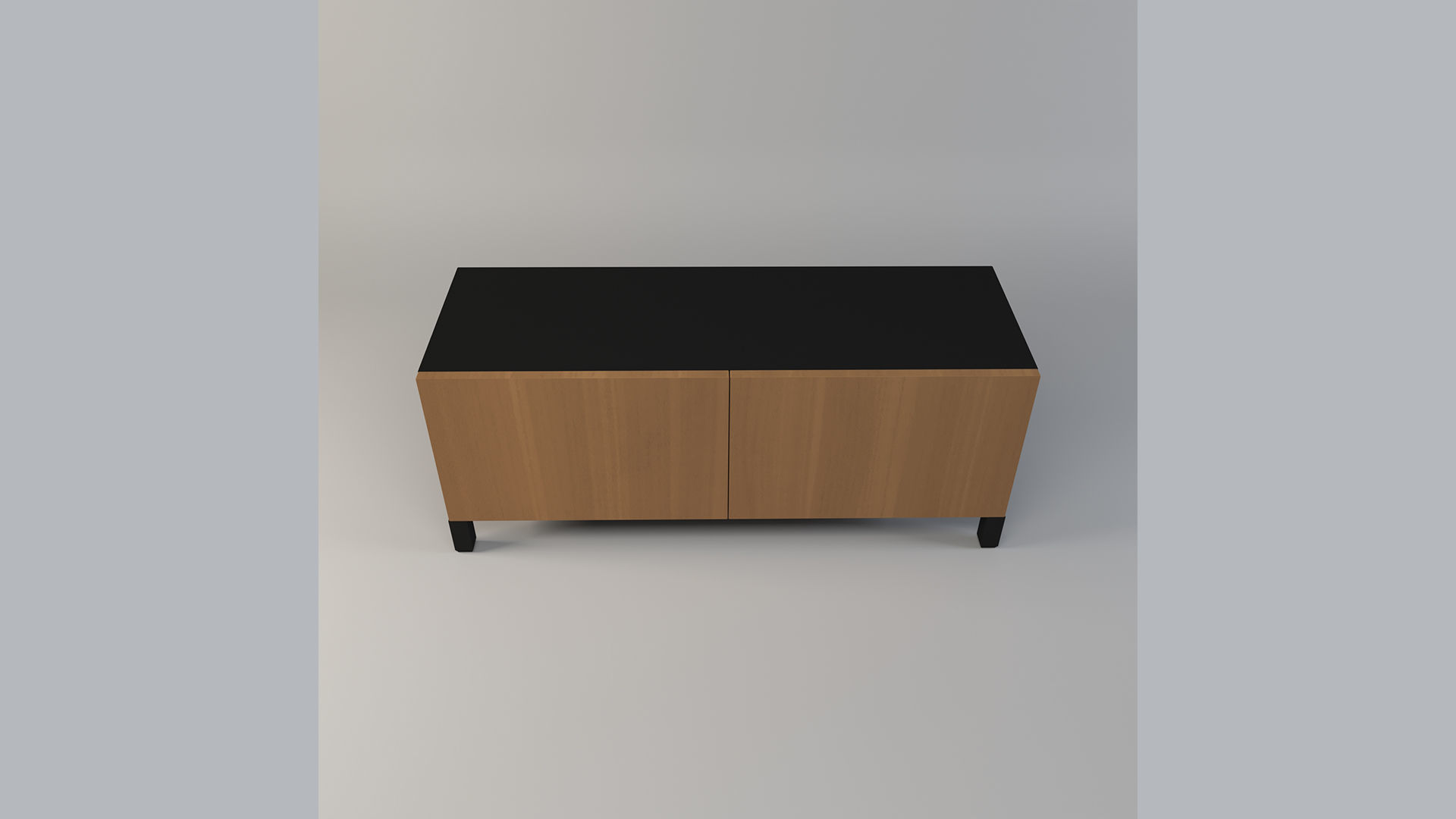 Storage TV Stand Cabinet Low-poly 3D model_5