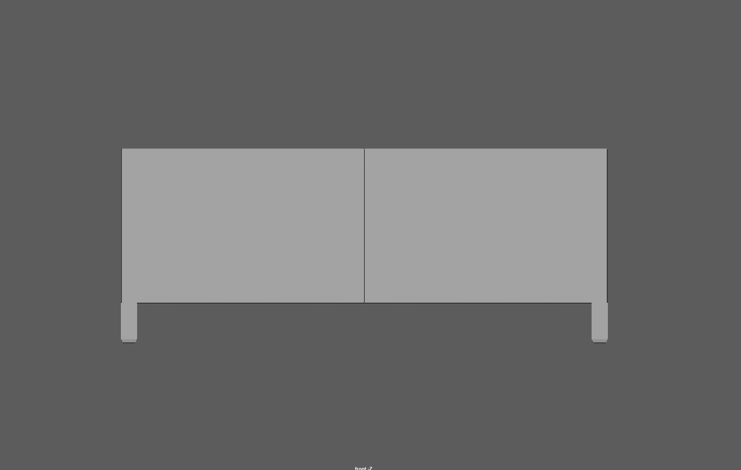 Storage TV Stand Cabinet Low-poly 3D model_12