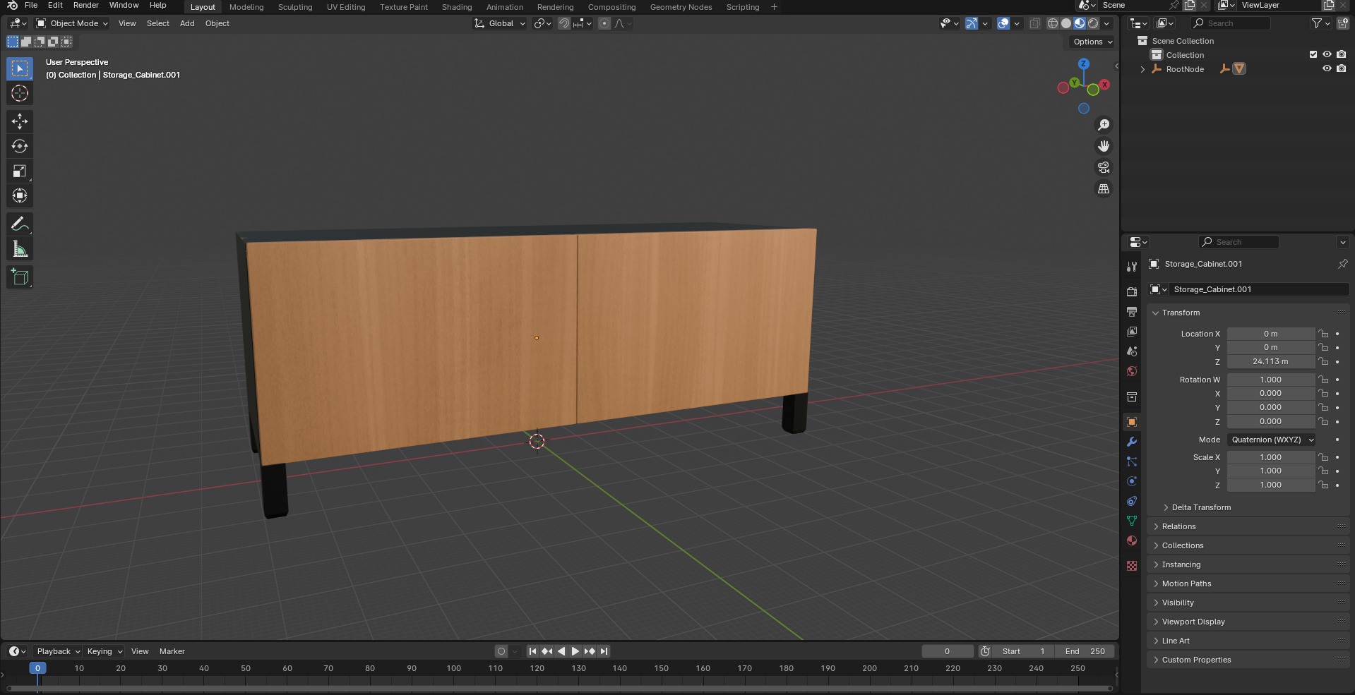 Storage TV Stand Cabinet Low-poly 3D model_27
