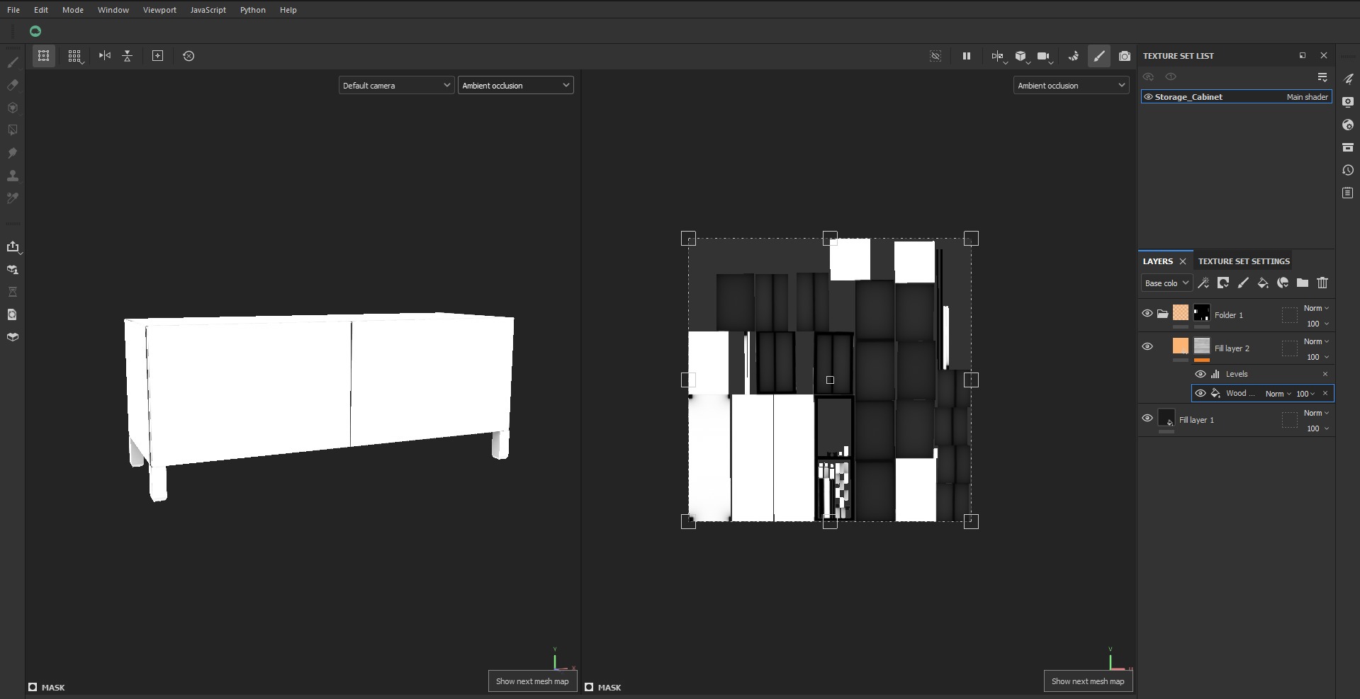 Storage TV Stand Cabinet Low-poly 3D model_23