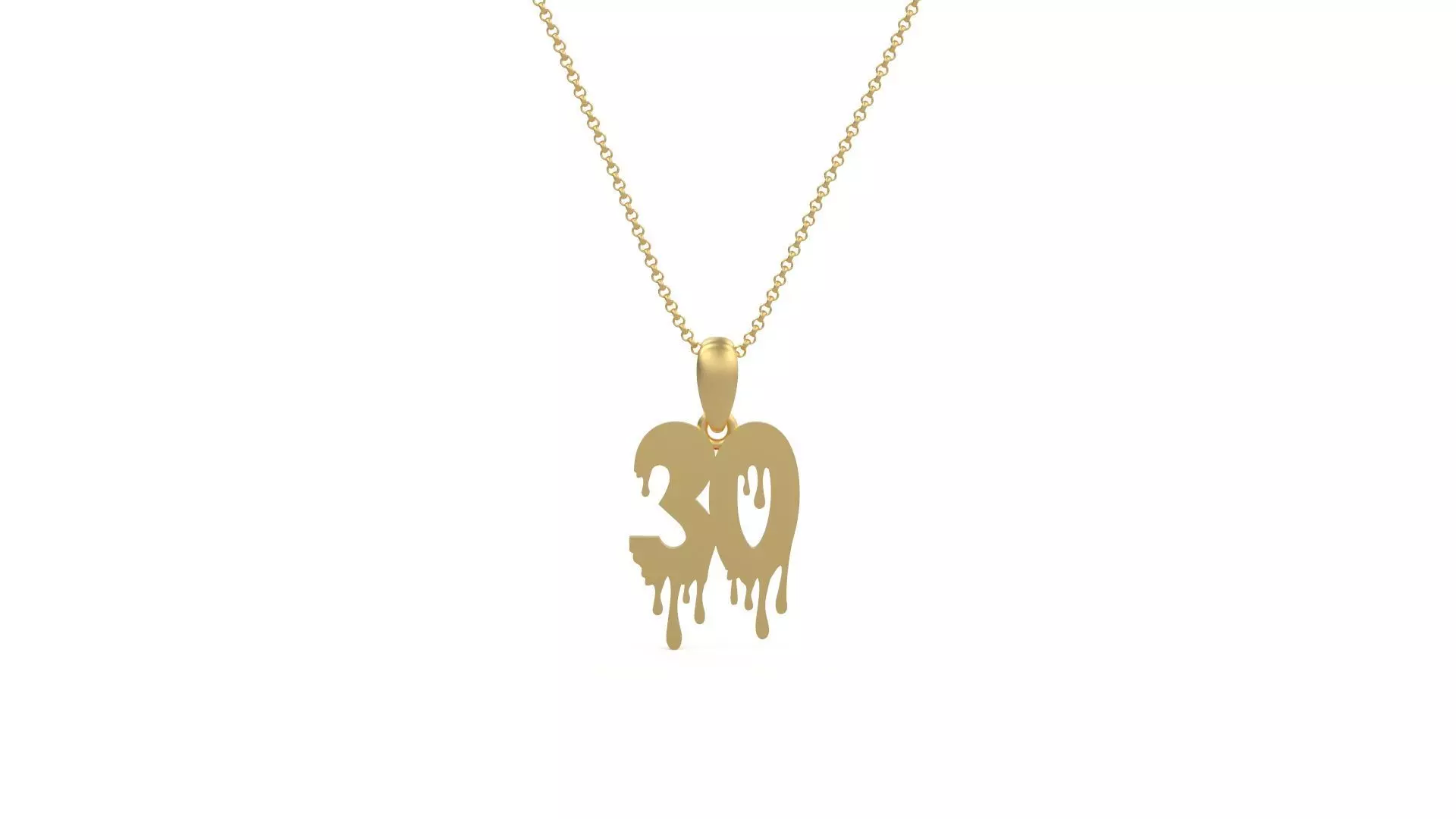 Model 1263 30 Bloody Terror Initial Number Pendant 3D print model