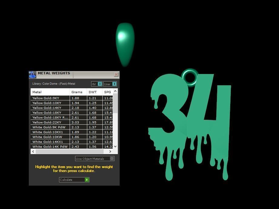 Model 1267 34 Bloody Terror Initial Number Pendant 3D print model_7