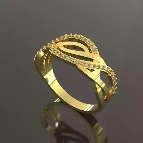 gold ring with diamonds