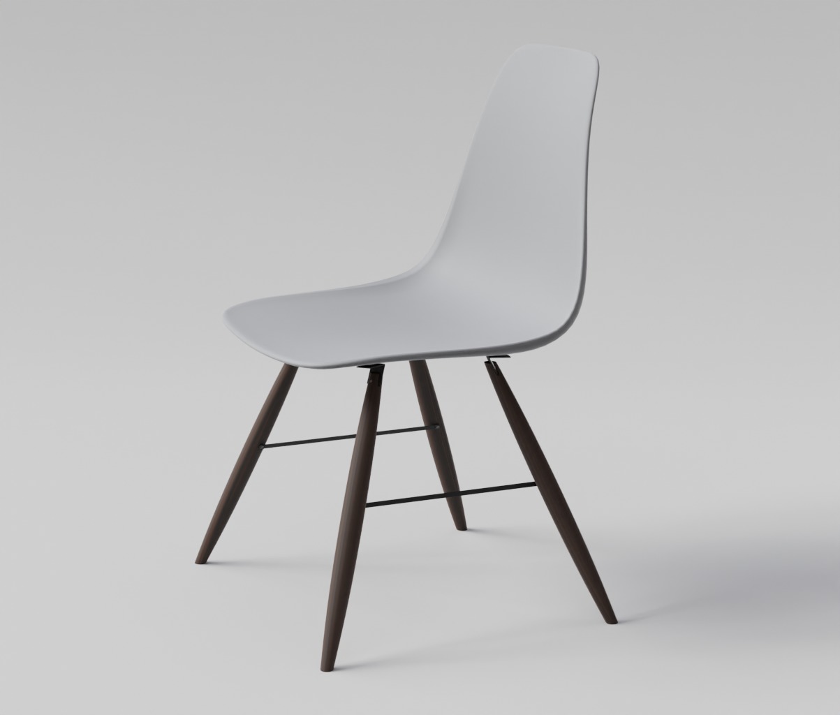 Jordan chair- AR-VR Low-poly 3D model_1