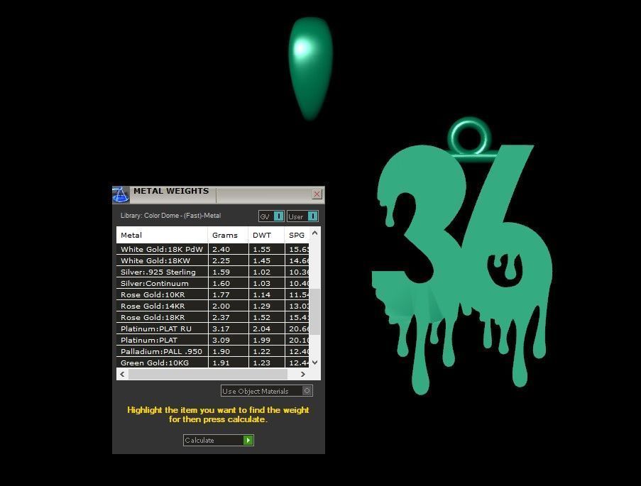 Model 1269 36 Bloody Terror Initial Number Pendant 3D print model_8