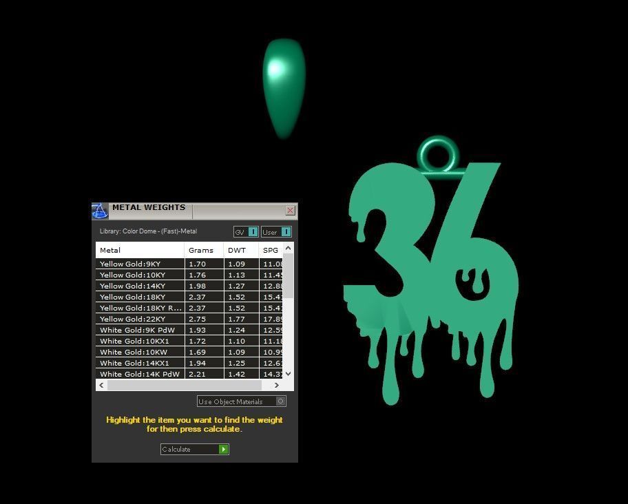 Model 1269 36 Bloody Terror Initial Number Pendant 3D print model_7