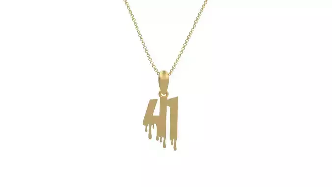 Model 1274 41 Bloody Terror Initial Number Pendant