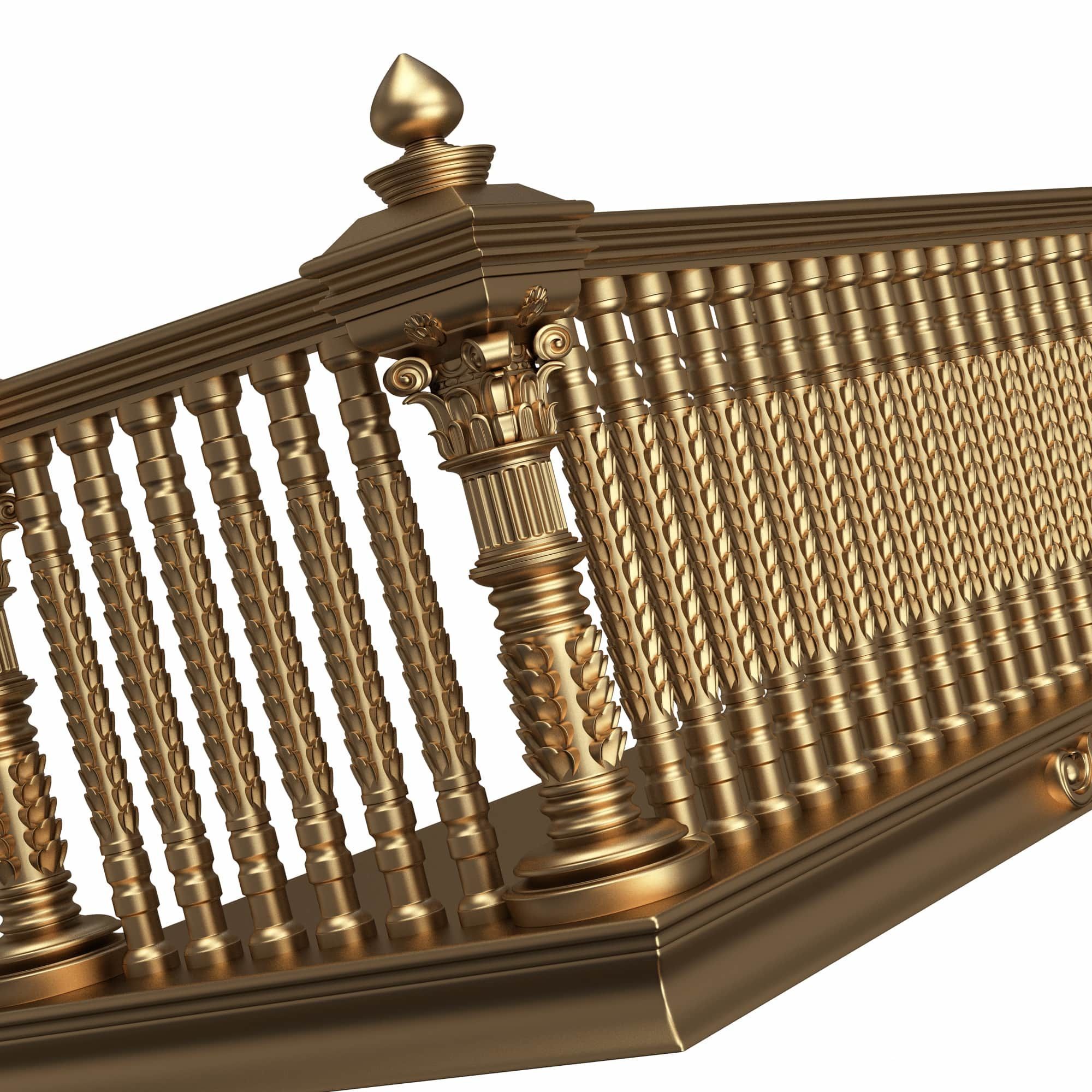 Classic Balcony 03 Low-poly 3D model_2