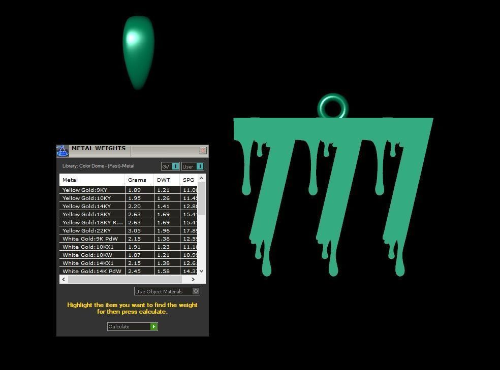 Model 1300 777 Bloody Terror Initial Number Pendant 3D print model_7