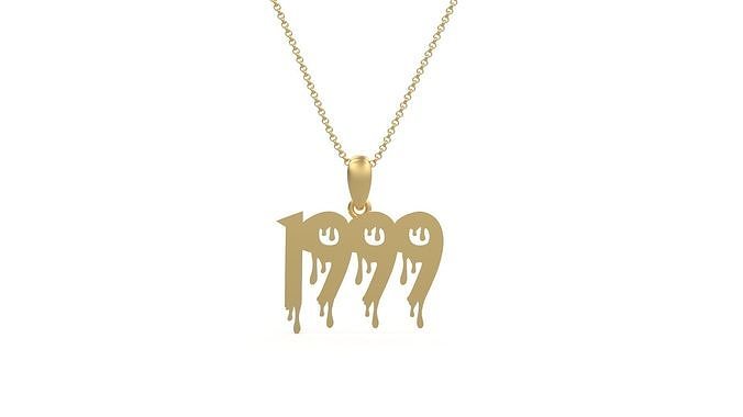 Model 1306 1999 Bloody Terror Initial Number Pendant 3D print model