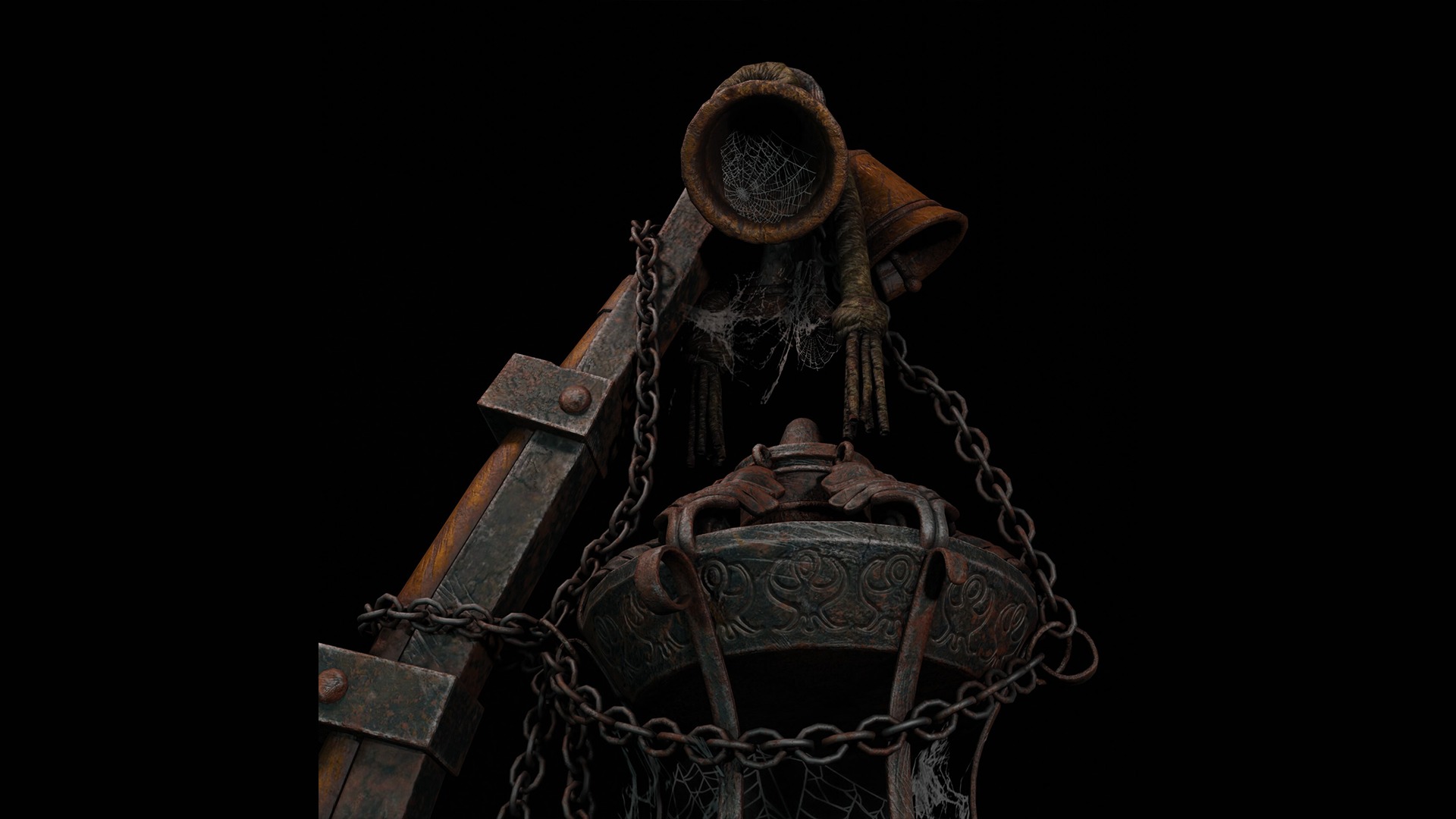 Vintage Medivel Latern 3D model_2