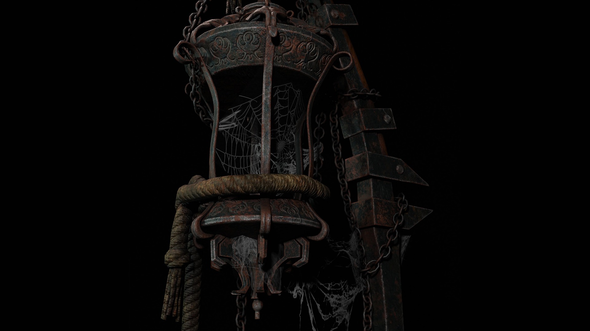 Vintage Medivel Latern 3D model_3