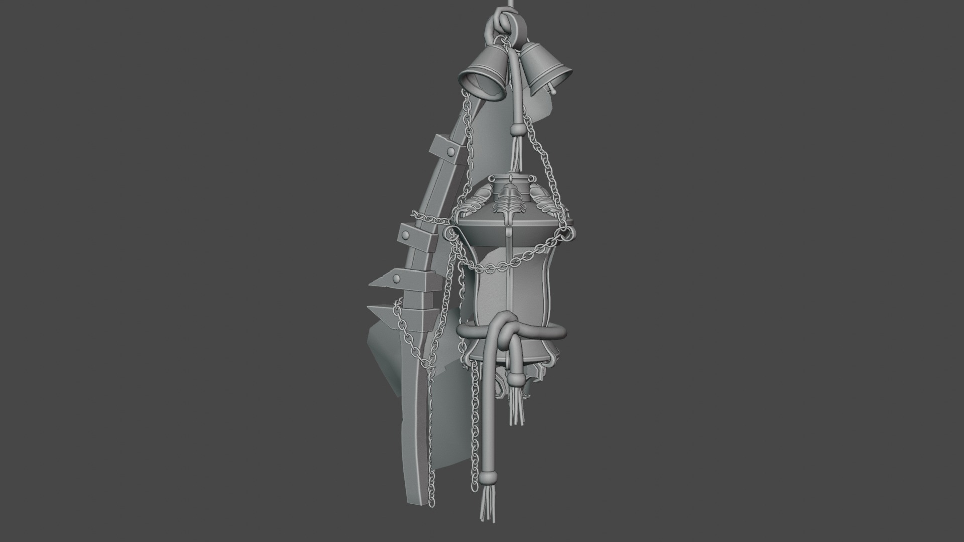 Vintage Medivel Latern 3D model_7