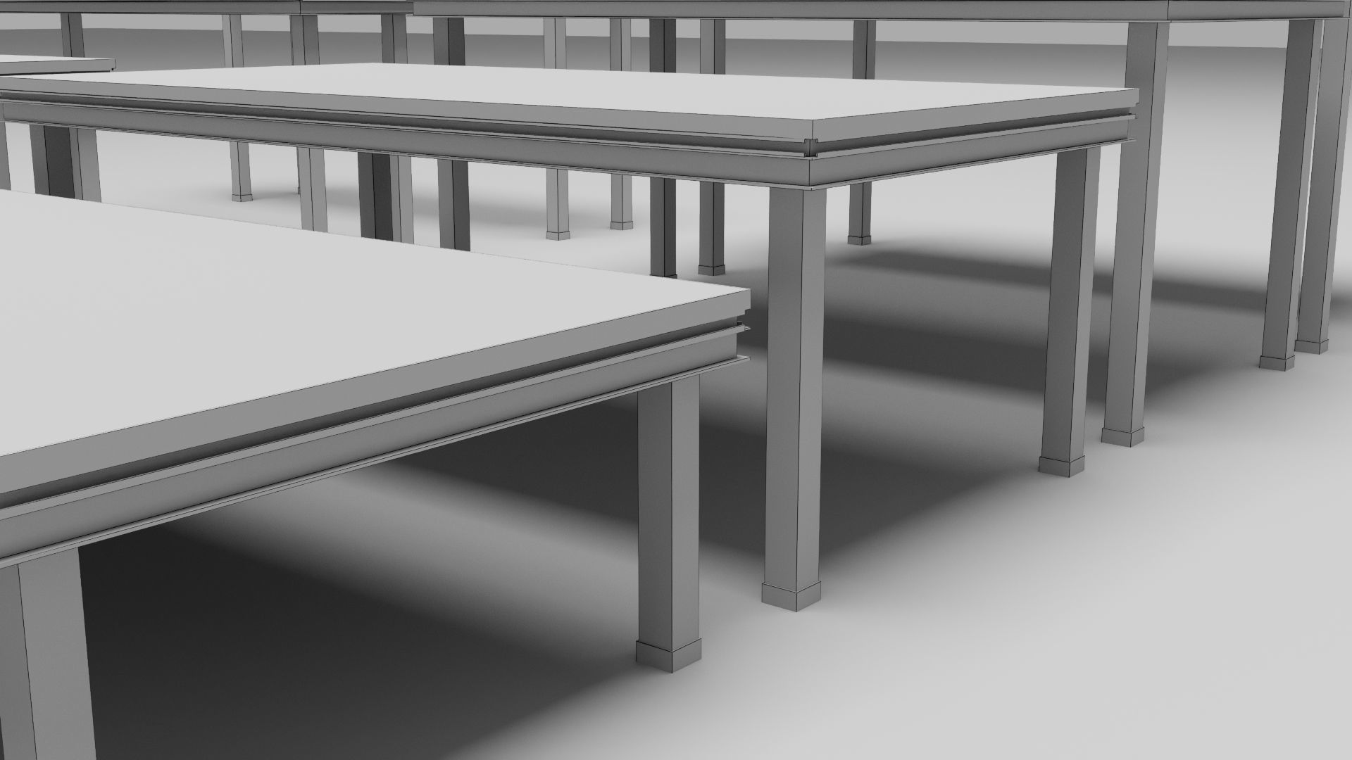 Stage Platform Low-poly 3D model_4