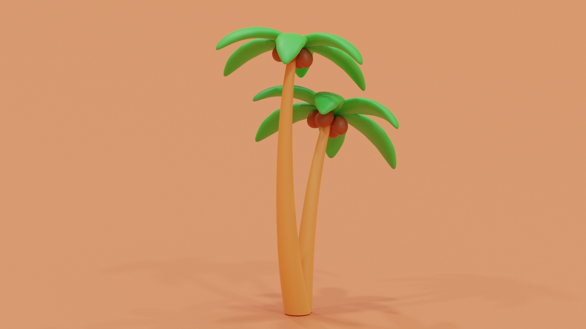 Cartoon Palm Tree 3D model_4