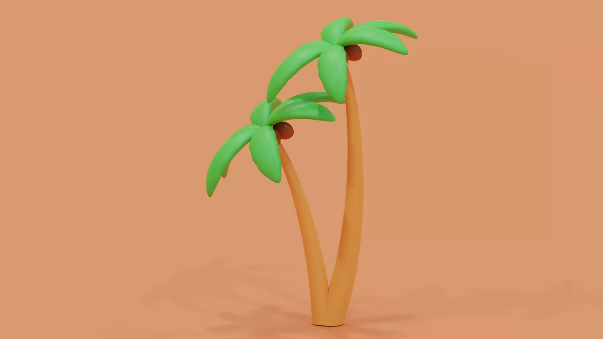 Cartoon Palm Tree 3D model_0
