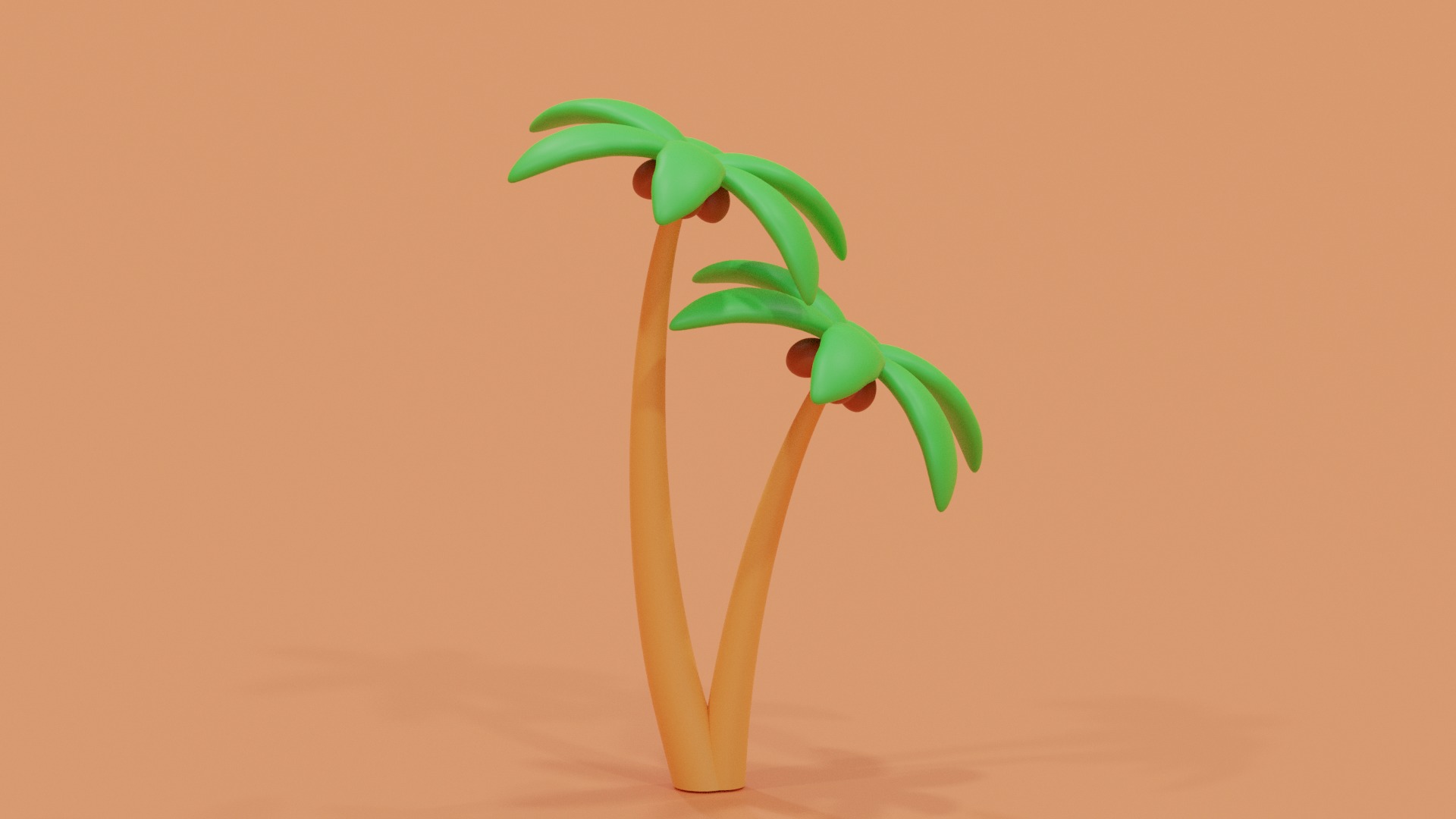 Cartoon Palm Tree 3D model_2