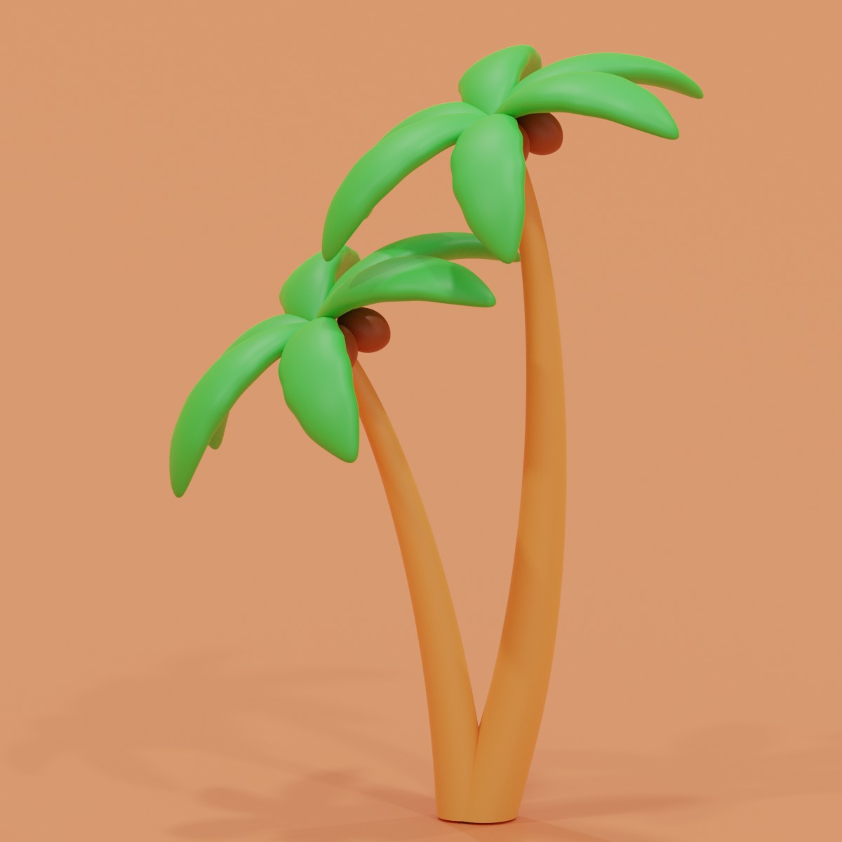 Cartoon Palm Tree 3D model_6