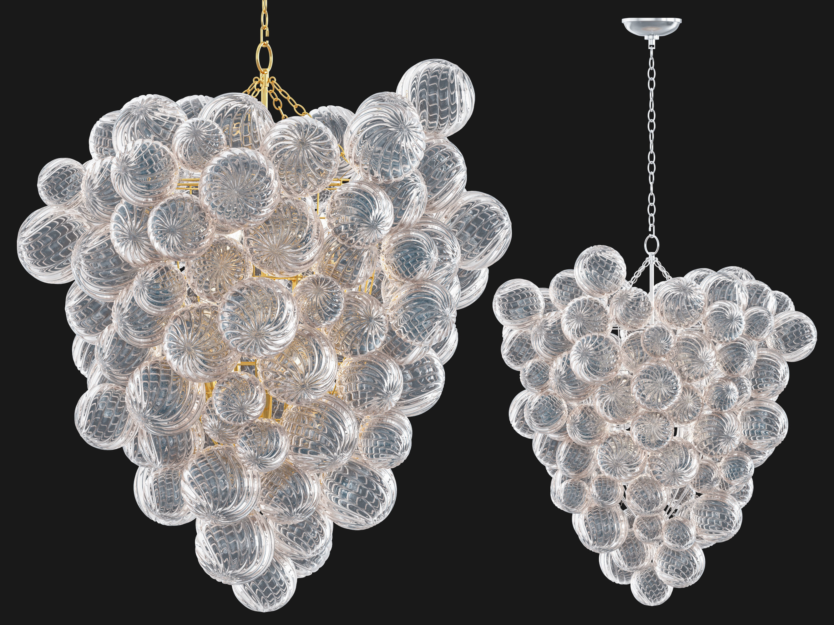 RH Talia Entry Chandelier 3D model_1