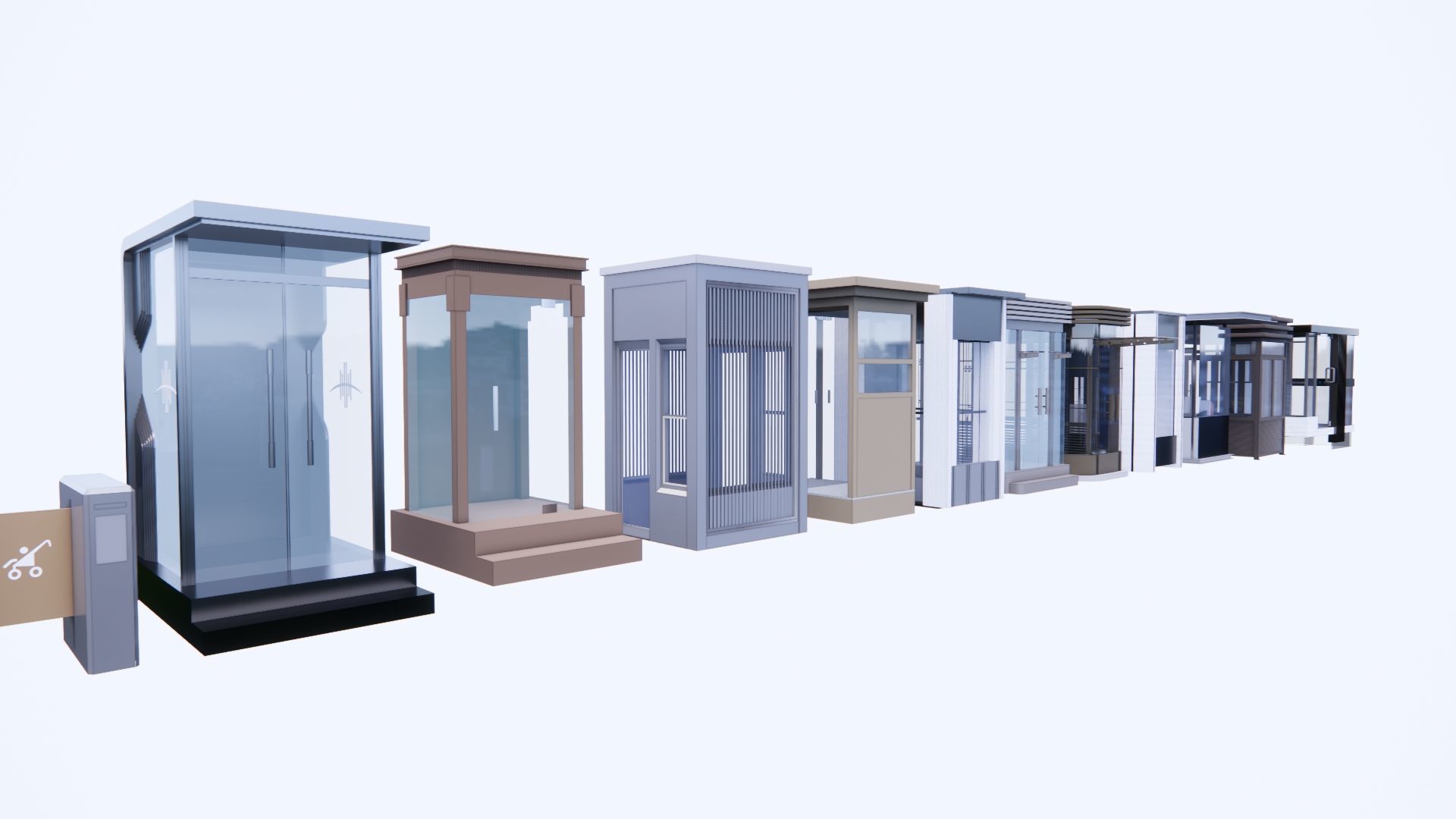 3D Guard post portal gate 3D model_14