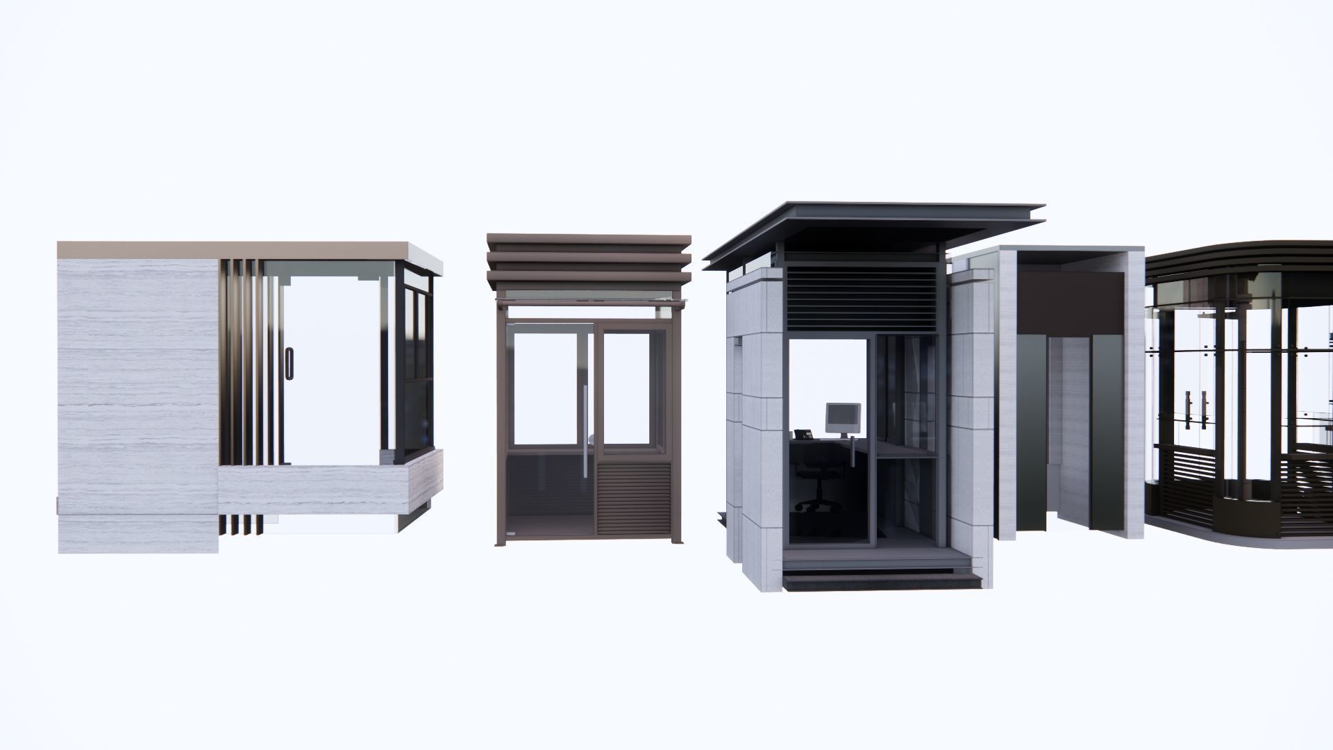 3D Guard post portal gate 3D model_13