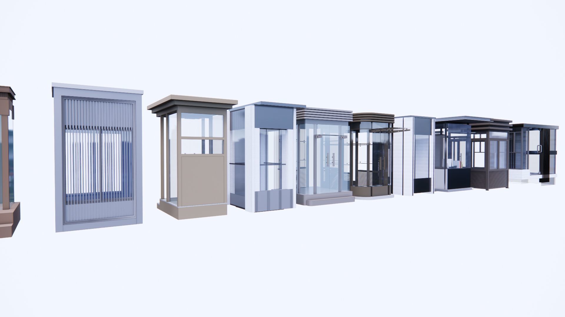3D Guard post portal gate 3D model_15