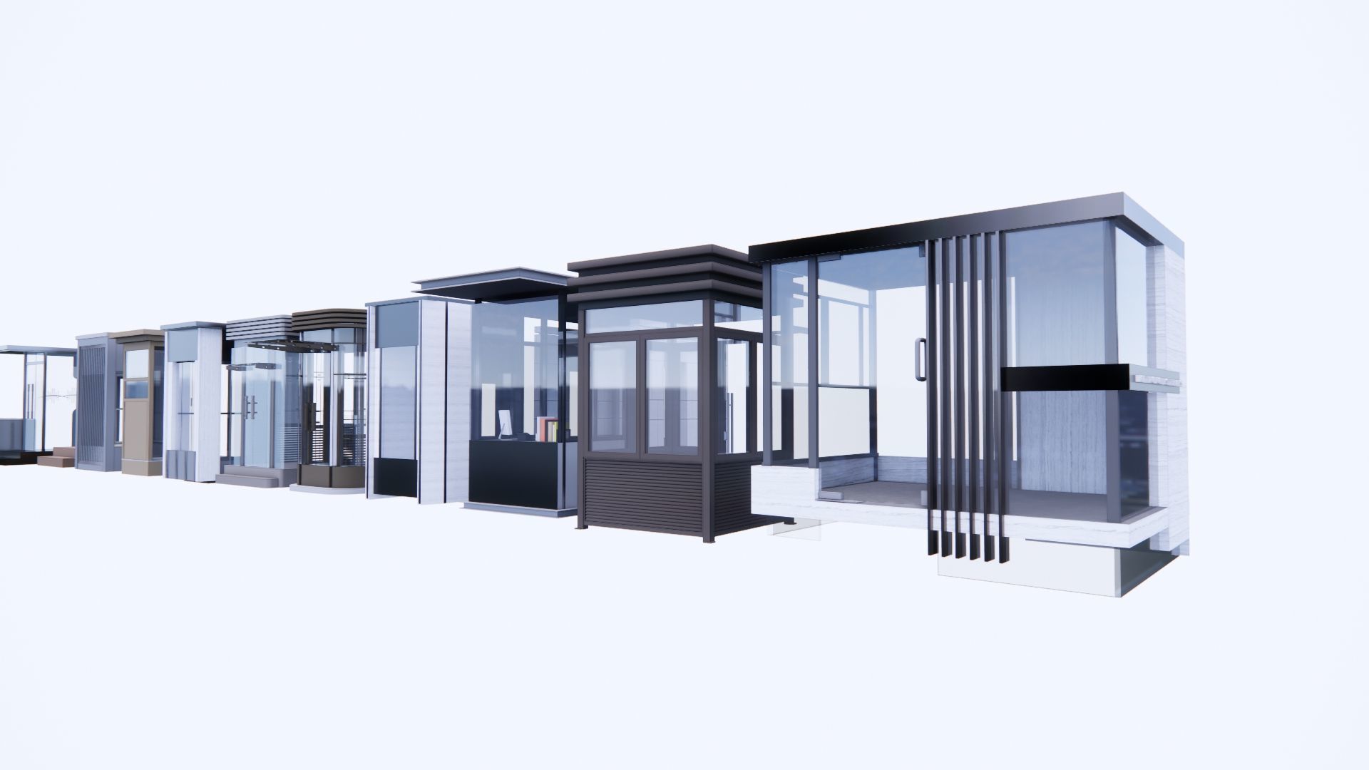 3D Guard post portal gate 3D model_18