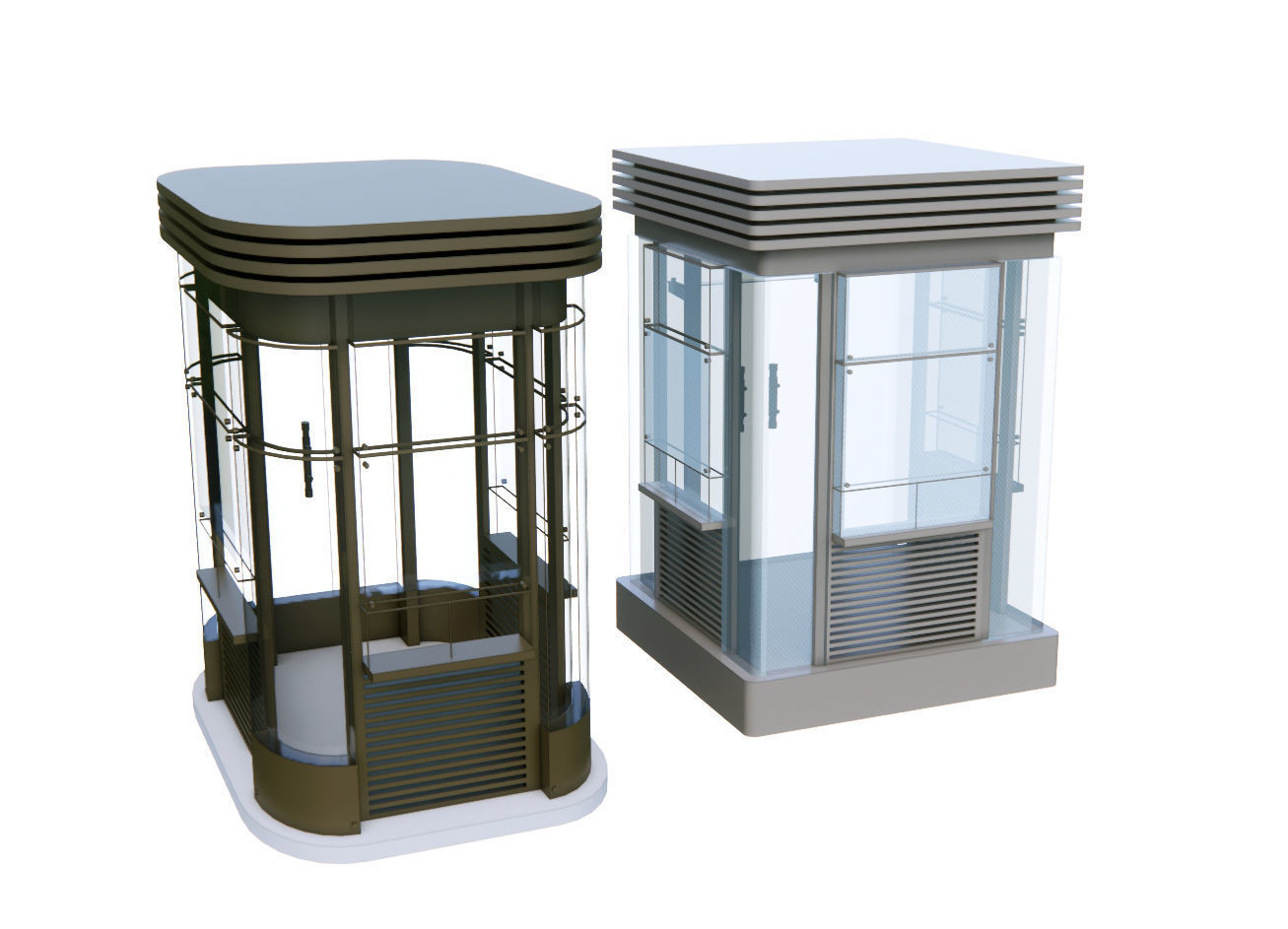 3D Guard post portal gate 3D model_3