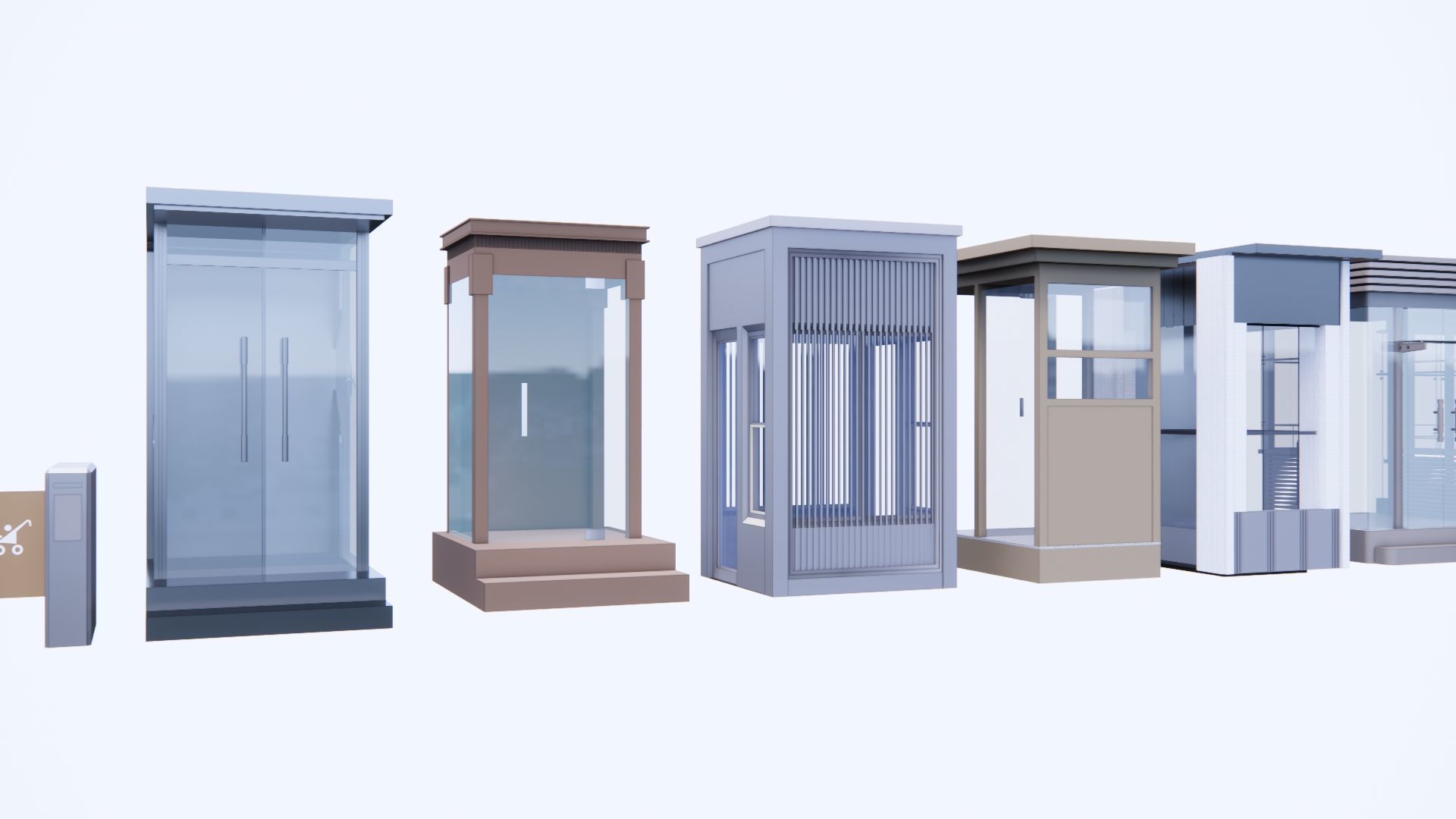 3D Guard post portal gate 3D model_10