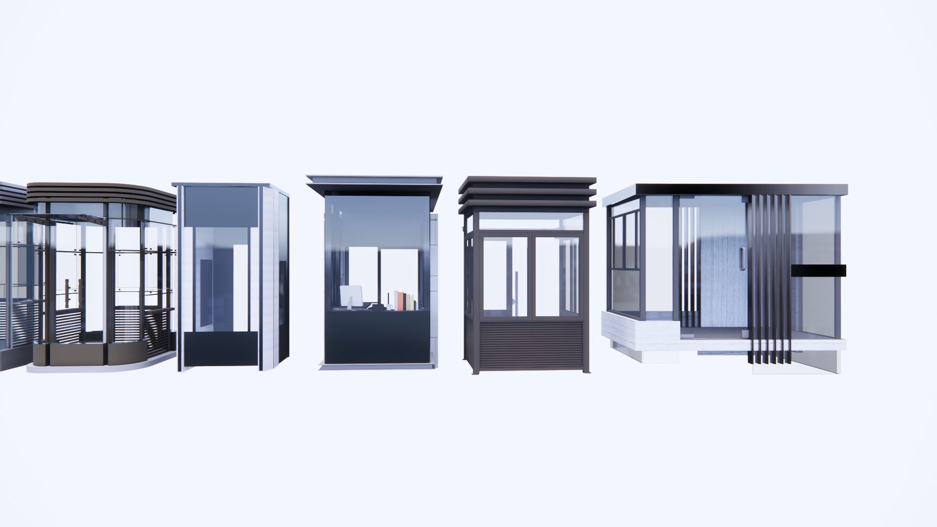 3D Guard post portal gate 3D model_8