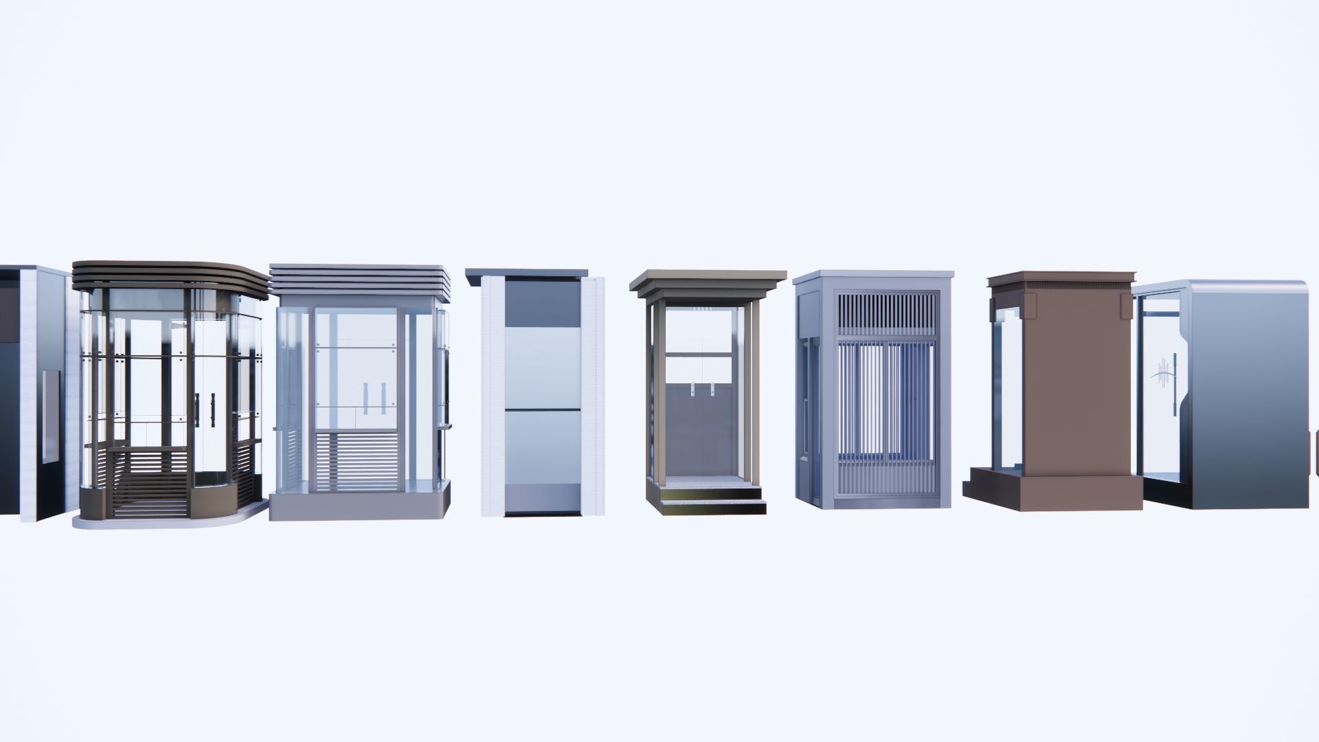 3D Guard post portal gate 3D model_11