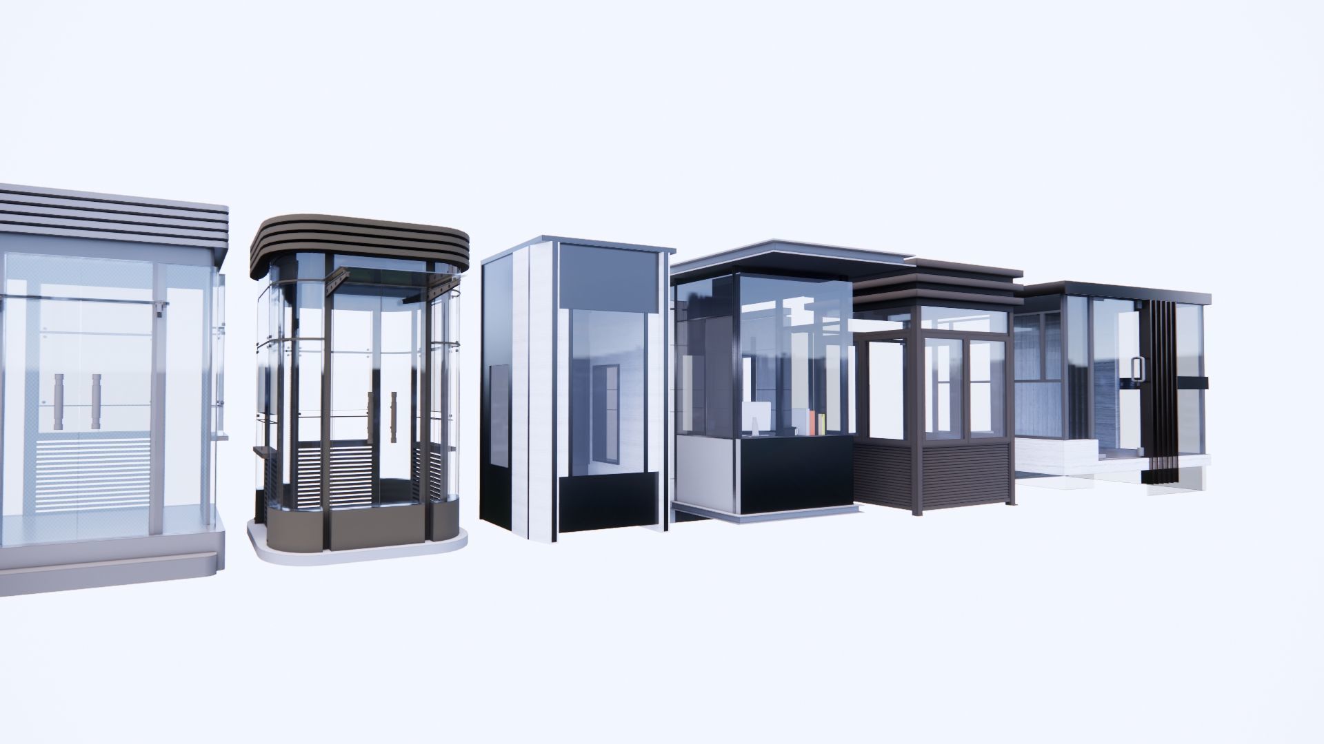 3D Guard post portal gate 3D model_17