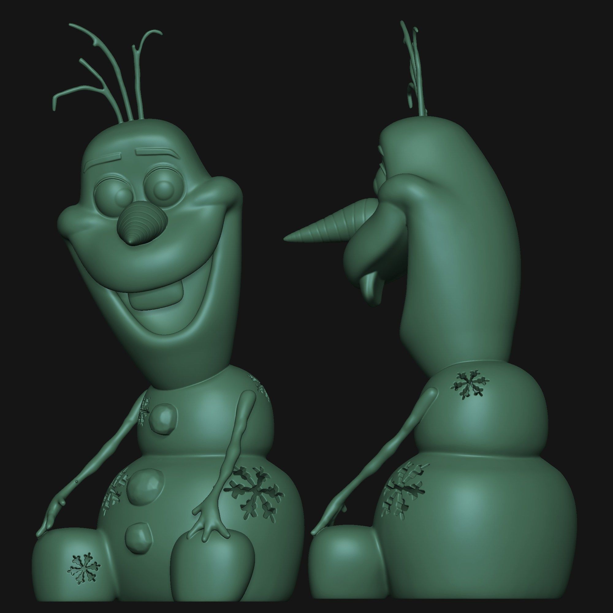 Olaf the Snowman 3D print model_10
