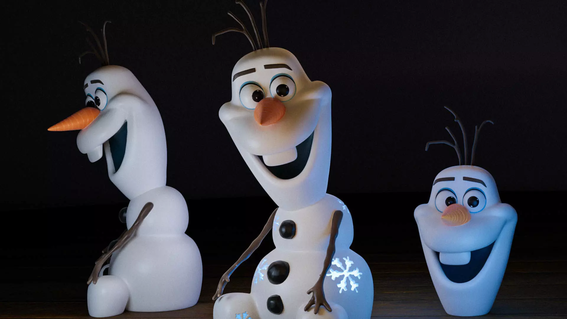 Olaf the Snowman 3D print model_0
