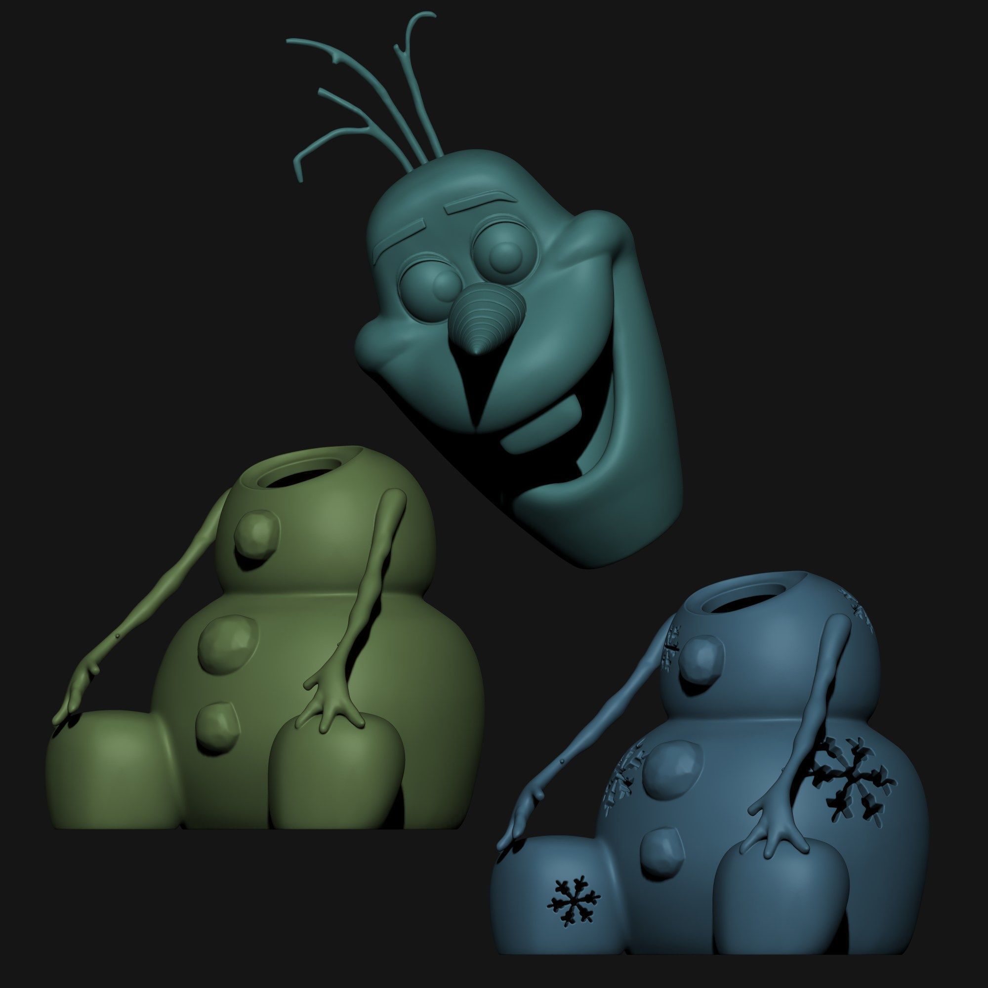 Olaf the Snowman 3D print model_3