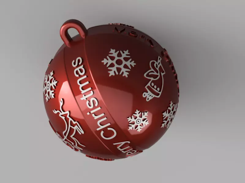 Christmas Bauble Ornament Free 3D print model_0