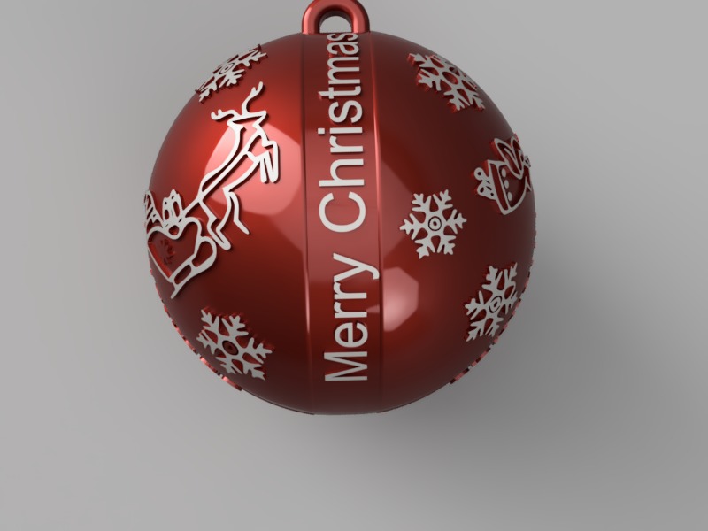 Christmas Bauble Ornament Free 3D print model_1