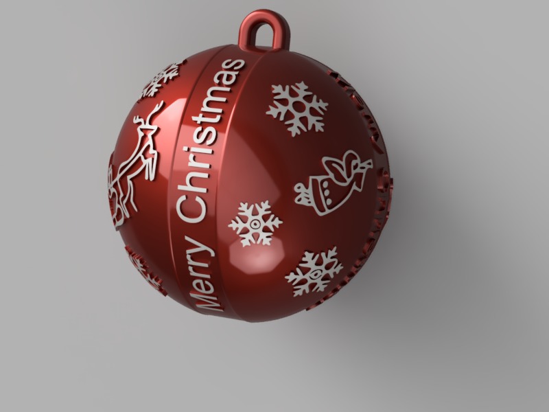 Christmas Bauble Ornament Free 3D print model_2