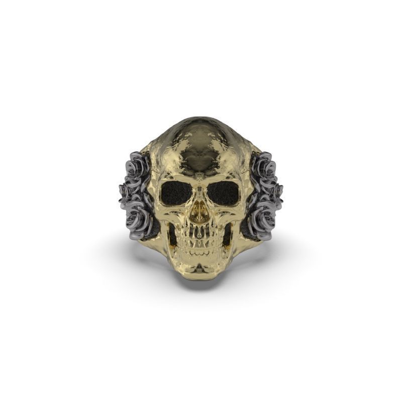 Ring Skull roses - Jewelry 3D - AN-644 3D print model_13