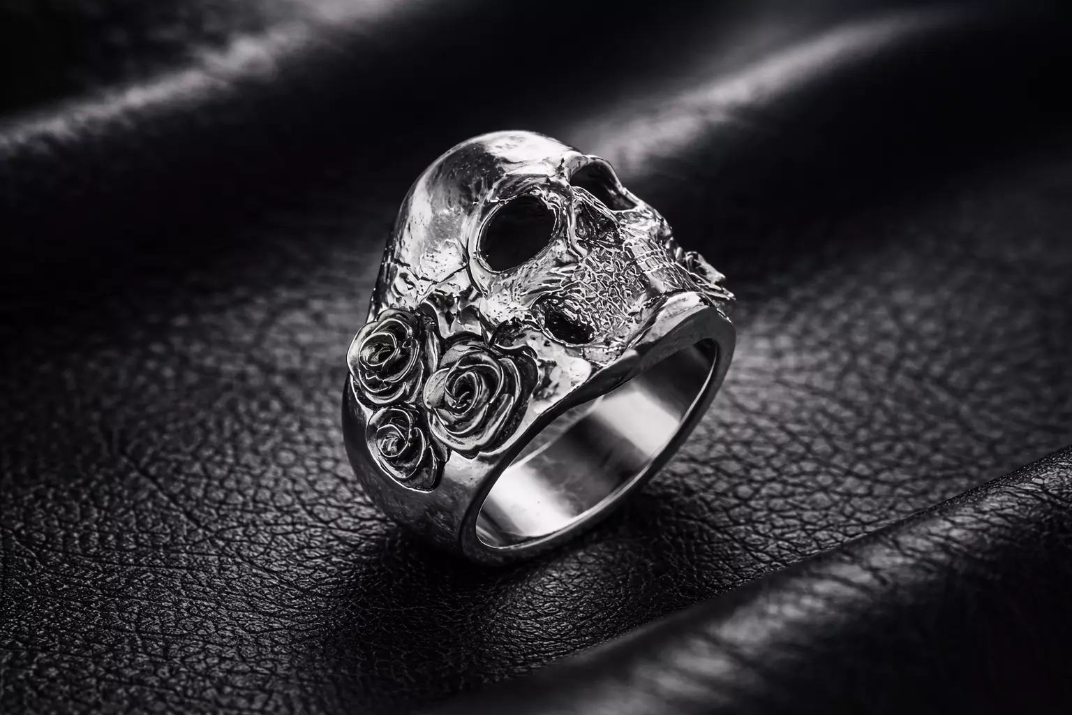 Ring Skull roses - Jewelry 3D - AN-644 3D print model