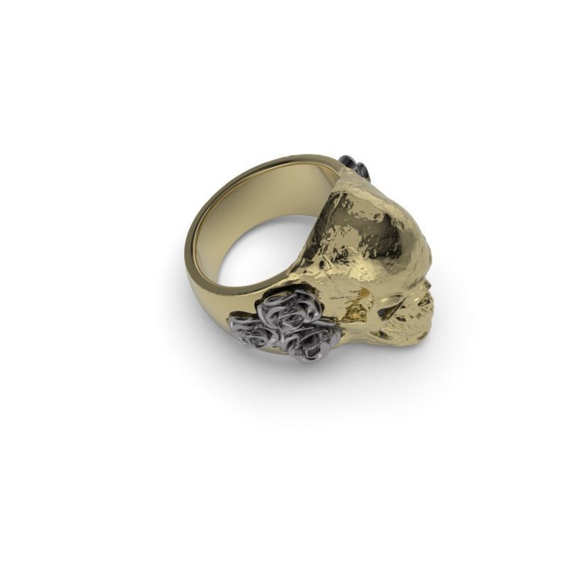 Ring Skull roses - Jewelry 3D - AN-644 3D print model_11