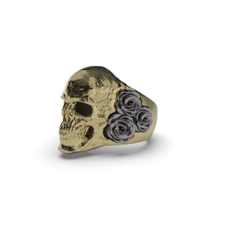 Ring Skull roses - Jewelry 3D - AN-644 3D print model_12